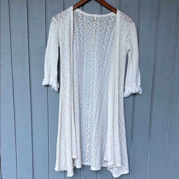 Hollister White Lace Open Cardigan S - Picture 1 of 5